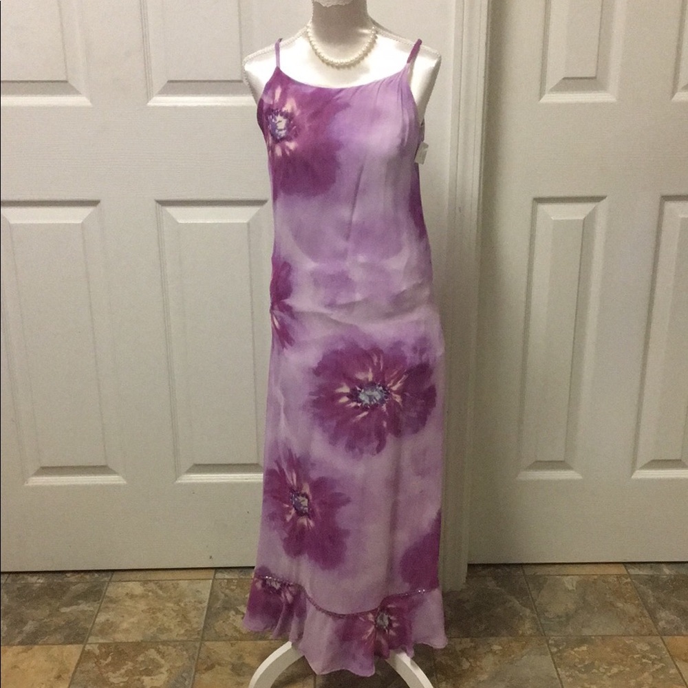 J.K. Collection Tie Die Purple Dress